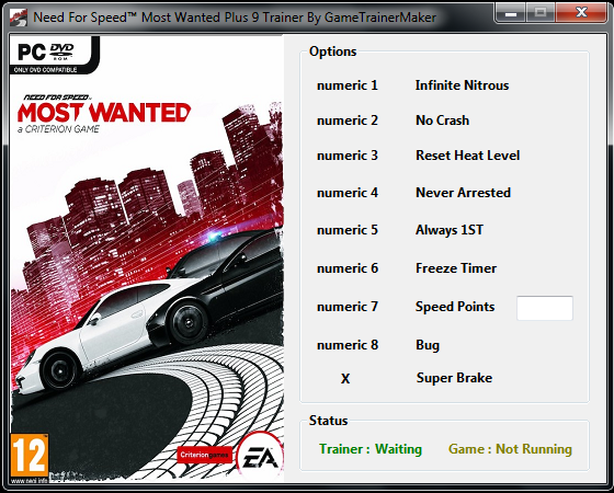 nfs most wanted 2012 trainer pc